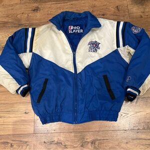 Vintage Kentucky Wildcats Puffer Jacket Mens Pro Player Blue White